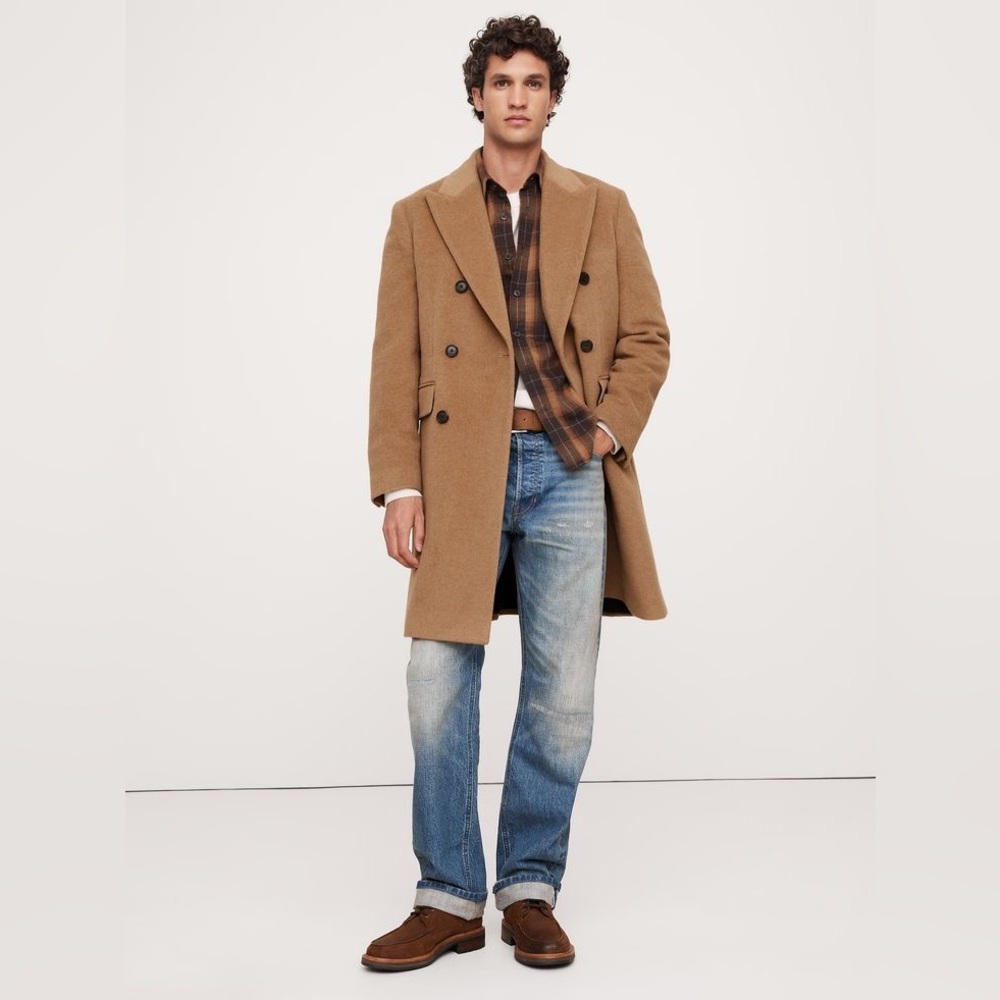 BANANA REPUBLIC CAMEL-WOOL-CASHMERE TOPCOAT